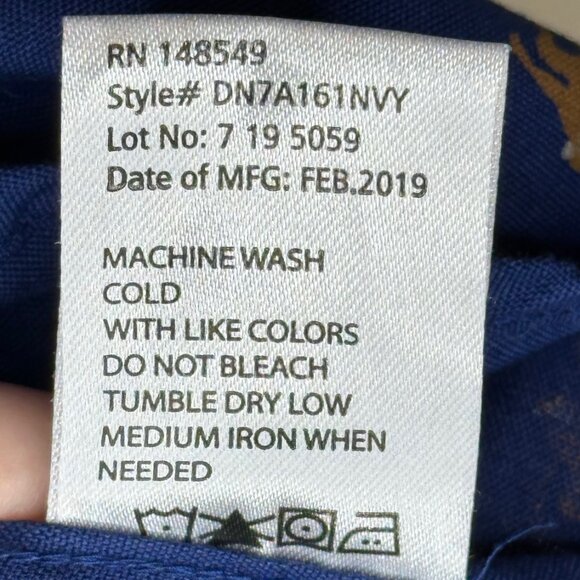 SALE 2/15 Paper Denim & Cloth Monkey Short Sleeve Button Up Blue Size 14/16 - Picture 7 of 7